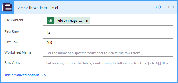 Delete Rows From Excel Encodian Customer Help