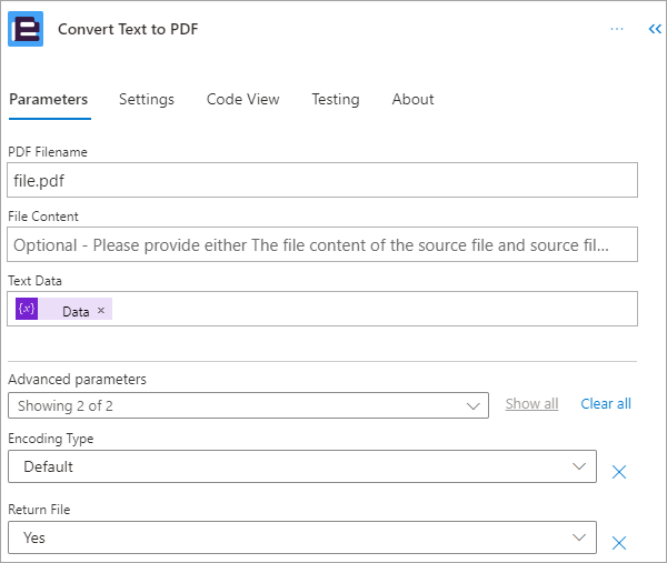 Convert Text To PDF – Encodian Customer Help