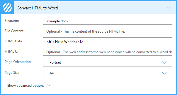 Convert Html To Word Encodian Customer Help